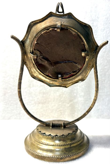 Magnífico antigo relicário / vitrine de relógio de bolso francês