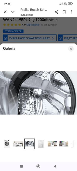 Pralka Bosch Serie 4 WAN2419EPL 9kg 1200obr/min