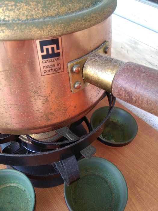 Fondue em Latão e Cobre