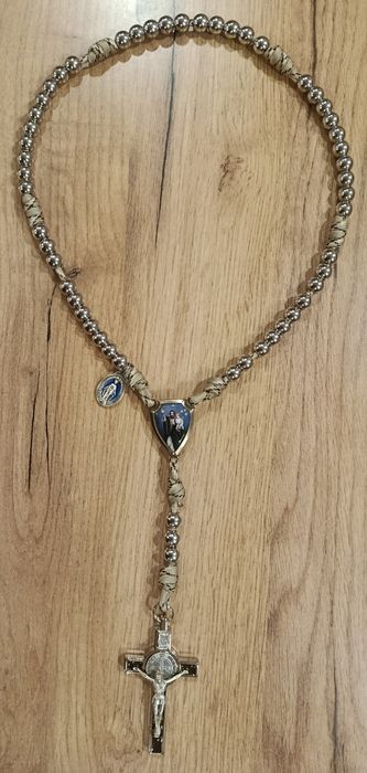 Różaniec paracord, stal nierdzewna 10mm