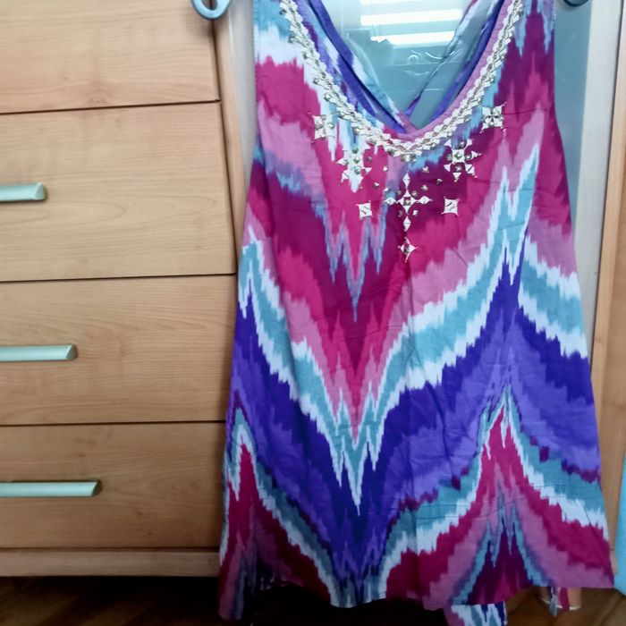Tunika duża z cienkiej bawełny Evans 48/50