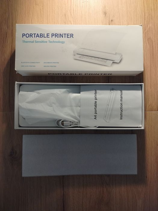 Przenośna drukarka termiczna beztuszowa A4
