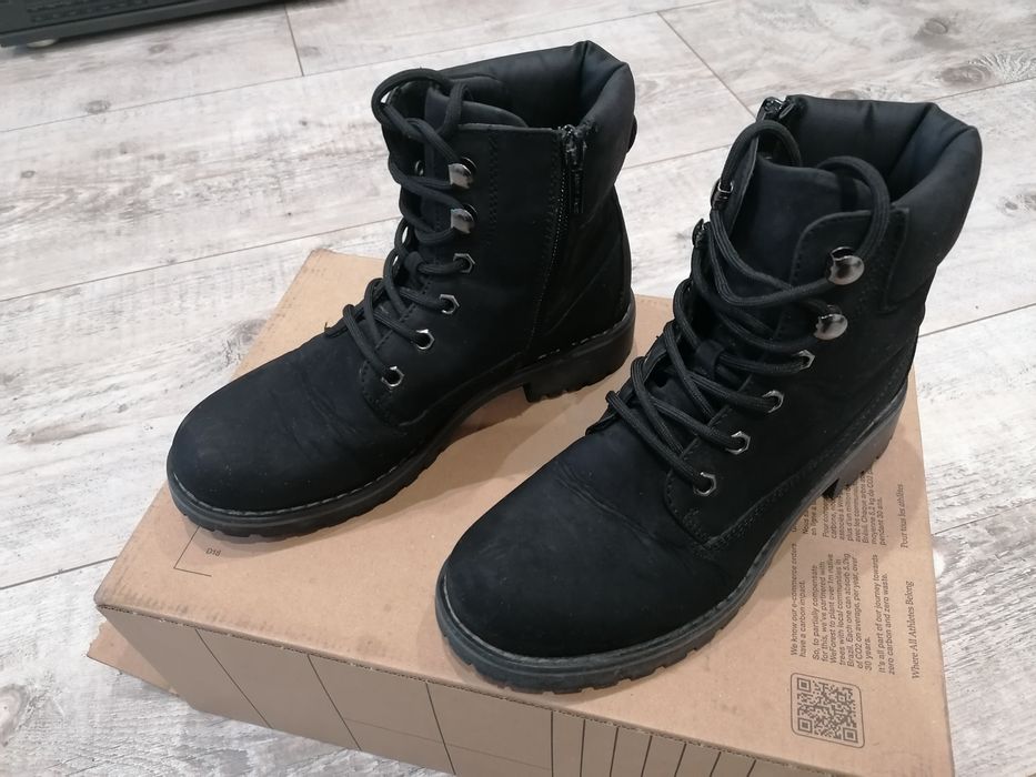 Kozaki dziewczęce czarne rozmiar 37