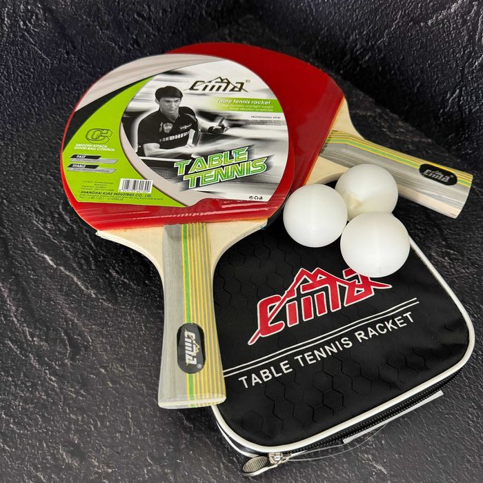 Ракетки для настольного тенниса набор CIMA 2 ракетки 3 мяча чехол