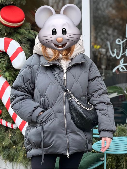 Куртка зимова жіноча Visdeer стьобана зі знімним капюшоном