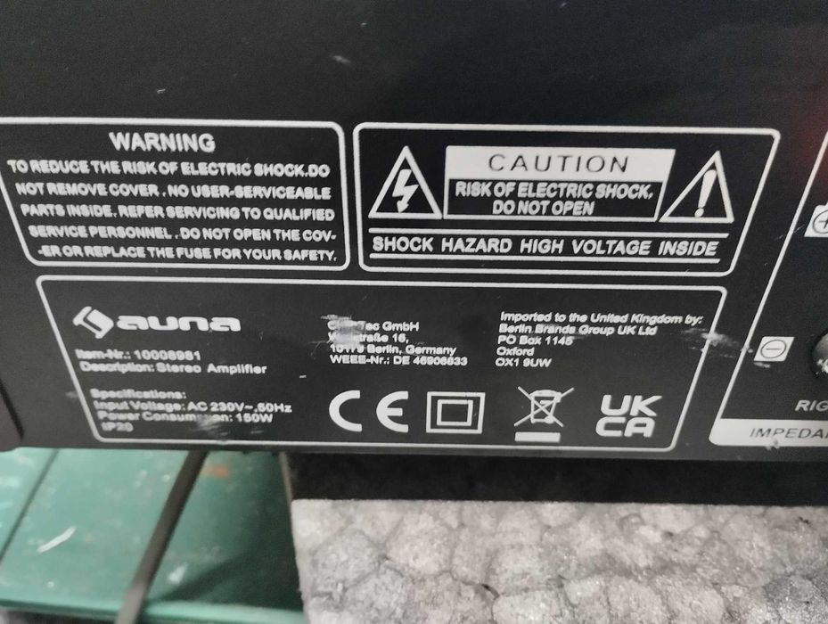 Auna CD708 Amplificador Hi Fi Preto