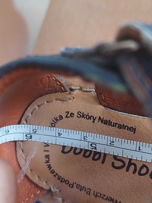 Bobbi Shoes Skórzane sandały granatowe rozmiar 24