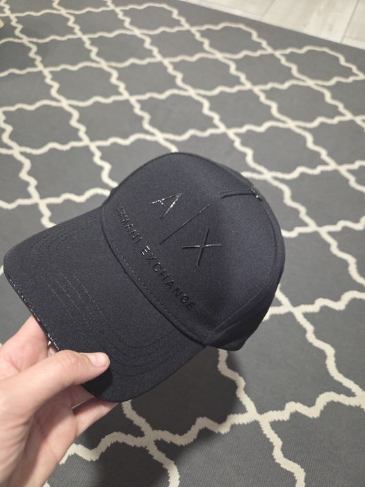 Armani czapka z daszkiem Męska czarna