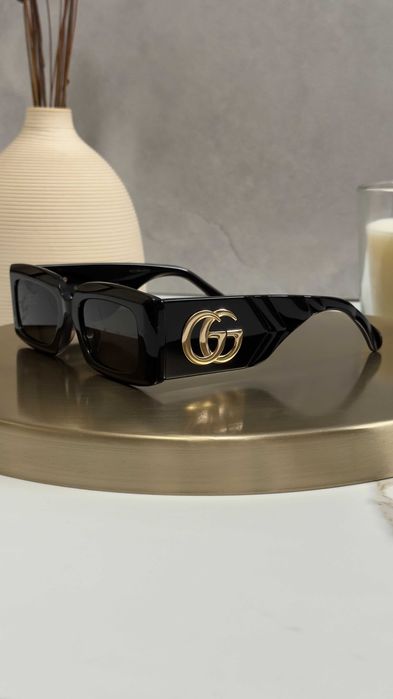 Вузькі окуляри Gucci GG0811S 001 Чорні / Женские очки Гуччи оригинал