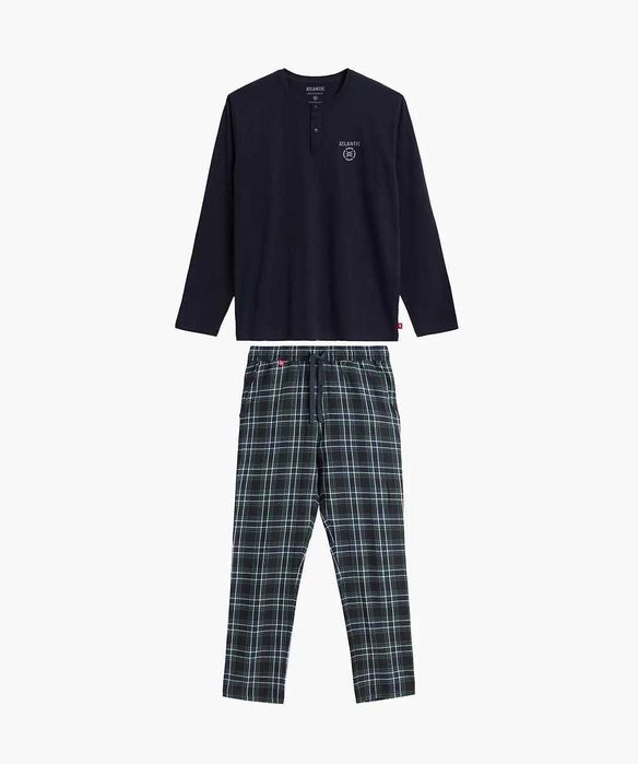 Піжами ATLANTIC чоловіча футболка д.р. + штани бавовна асортимент