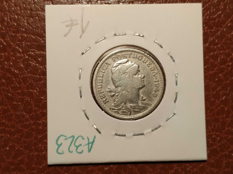 A323 moeda de 50 centavos de 1945 em alpaca - Portugal