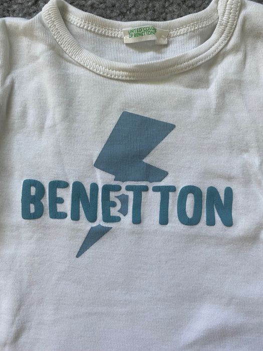 Biała bluzka z długim rękawem united Colors of benetton r.62