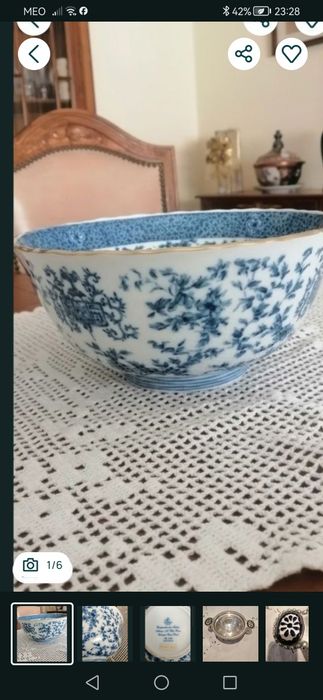 Taça / tigela com. das índias+peças de decoração