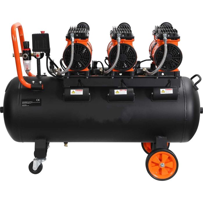 Kompresor Bezolejowy 100L Sprężarka 8Bar 580l/min 230V Cichy 6500W Fv*