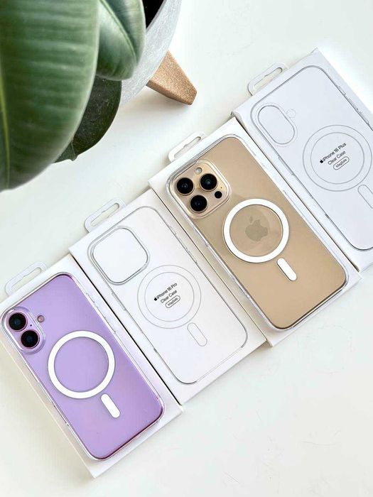 Чохол прозорий полікарбонат з MagSafe iPhone 16 Pro Max не жовтіє