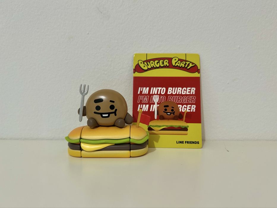 BTS Figuras BT21 Burger Party Miniso - Mang, Tata e Shooky