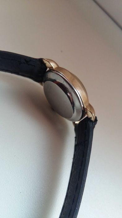 Zabytkowy zegarek damski BENRUS DATA KRAB 17 Jewels pozłacany.