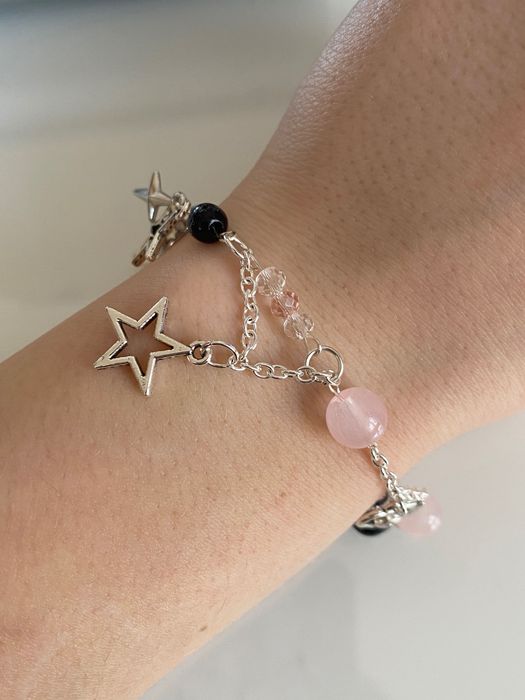 srebrna bransoletka coquette