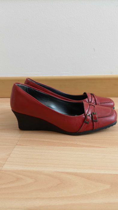 Sapatos Vermelhos salto cunha 4,5 cm - Tamanho 37