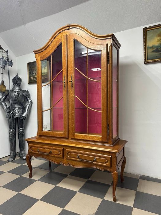 Вітрина дубова у стилі Людивика витрина дерево 3992