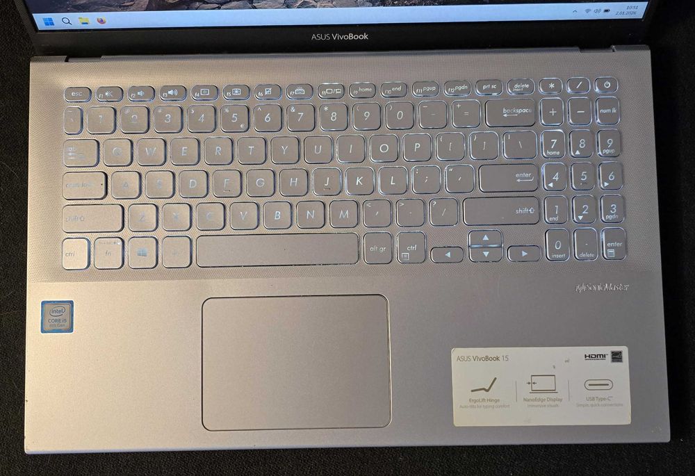 Asus Vivobook K512F 15,5”, i5 8.gen., 12GB RAM, SSD512GB, GWARANCJA!