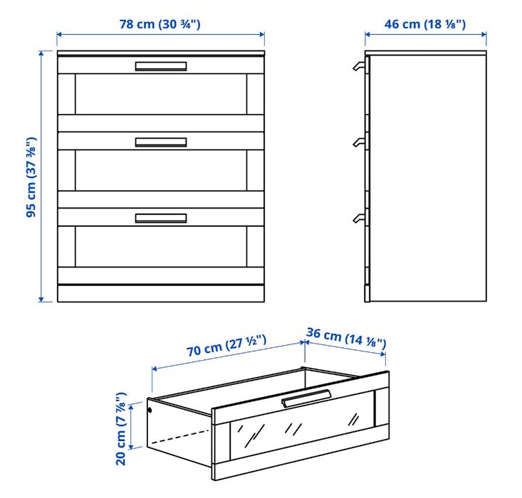 Biała komoda Ikea Brimnes używana