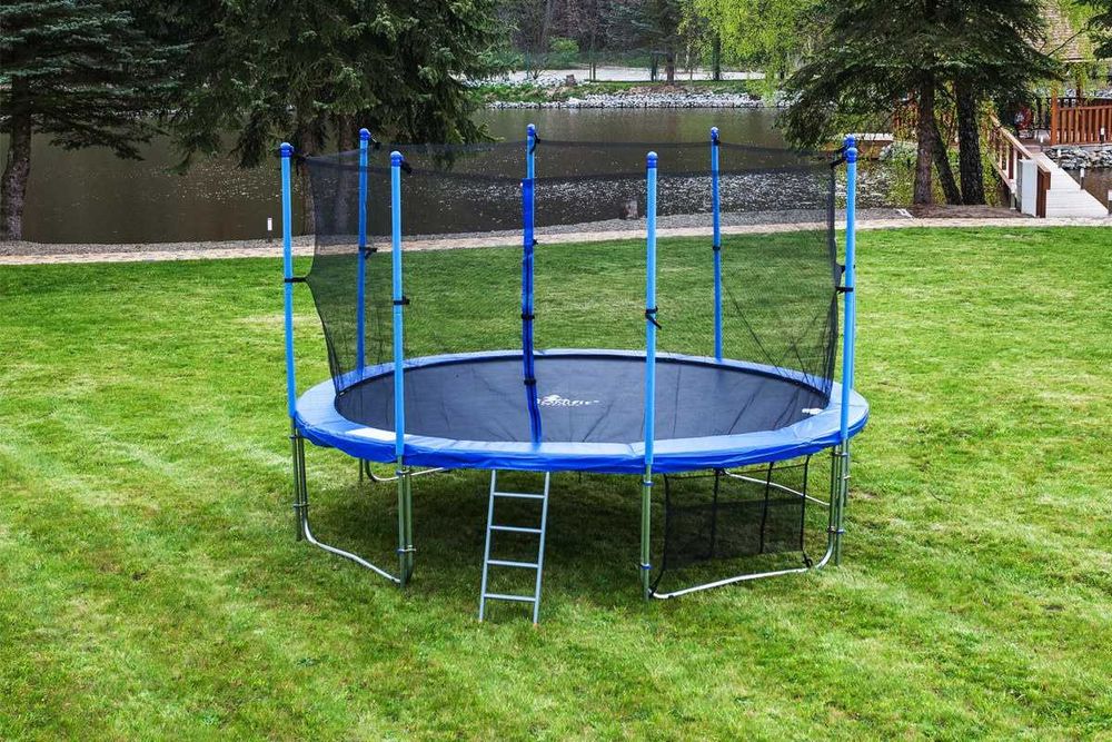 TRAMPOLINA OGRODOWA FT8 244CM stabilna konstrukcja (podwójne nogi)