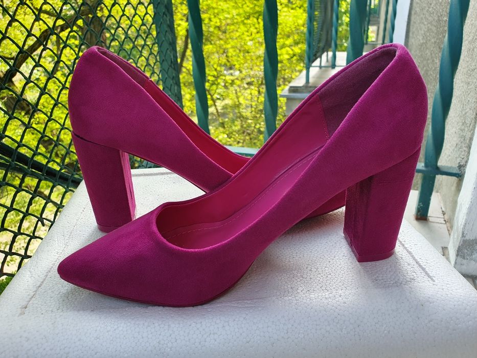 Buty na wysokim obcasie różowe fuksja różowe Seastar rozm. 40