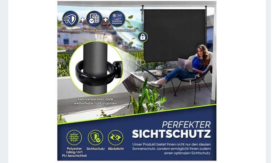 Markiza pionowa Tillvex 150x300