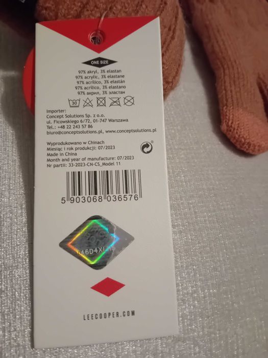 Nowe rękawiczki Lee cooper damskie