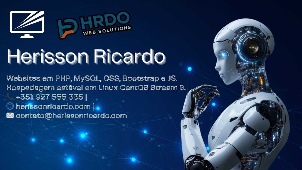 Websites em PHP, MySQL, CSS, Bootstrap e JS. Linux CentOS Stream 9.