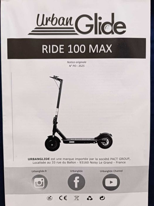 Trotinete Eléctrica Urbanglide Ride 100 Max – Óptimo Estado