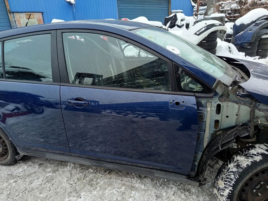 NISSAN TIIDA 07-12 PRAWE PRZEDNIE DRZWI SZYBA PODNOŚNIK ZAMEK BOCZEK OGRANICZNIK LUSTERKO KOD KOLORU B23