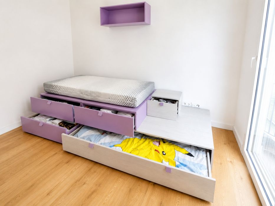 Cama Dupla com Gavetas incluí os colchões como novos