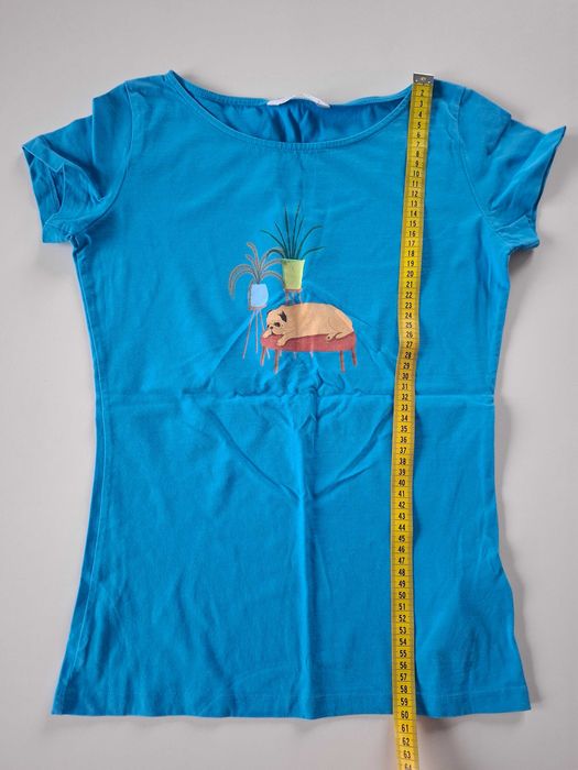 Koszulka Tatuum S nadruk pies mops mopsik 100% bawełna organiczna