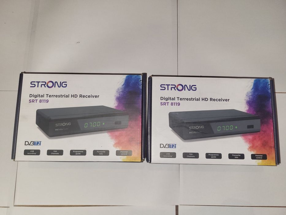2x Dekoder DVB-T2 STRONG SRT 8119