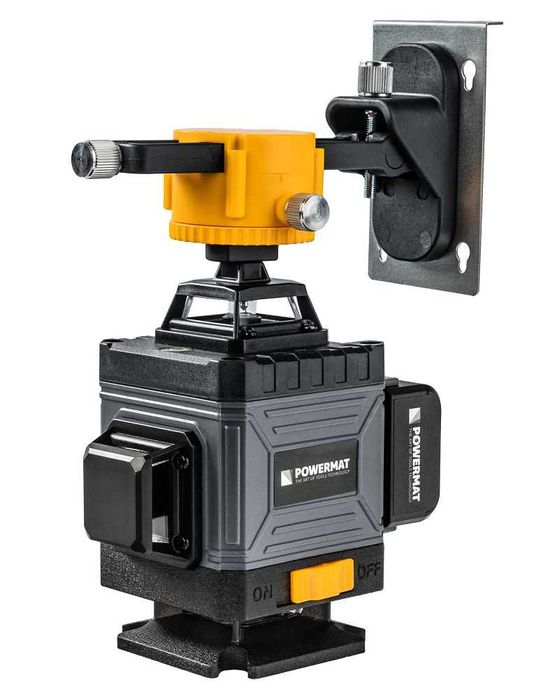 POWERMAT Poziomica Laserowa Laser Krzyżowy Zielony 360°16 Linii PM1492