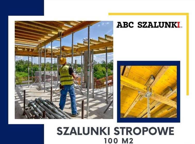 Szalunki stropowe 100 m2 zestaw nowe strop dźwigary podpory sklejka