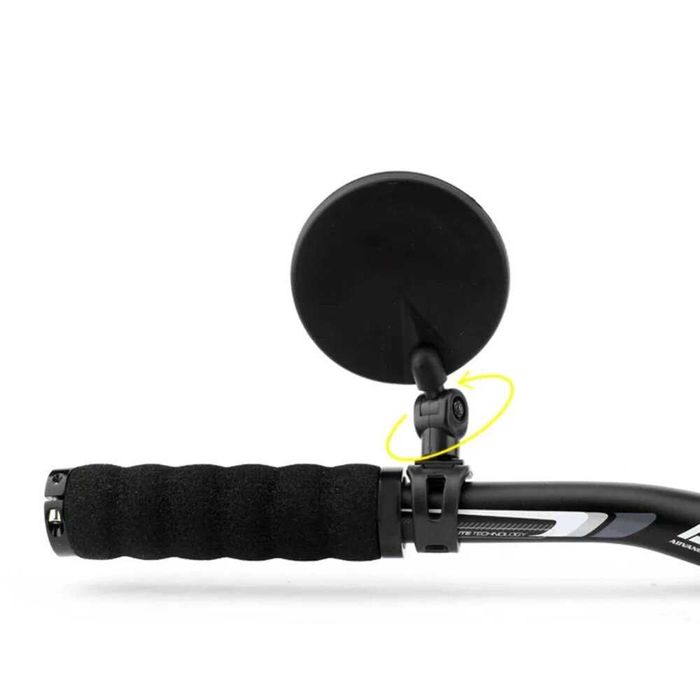 Espelho redondo enduro abraçadeira borracha