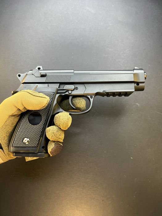 Металевий пістолет Beretta M9A3 FM - модель V22 чорний (іграшка)