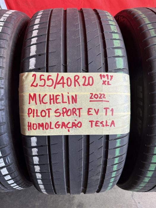 Pneus 255/40/20 Michelin Homolgacao tesla todos iguais impecaveis
