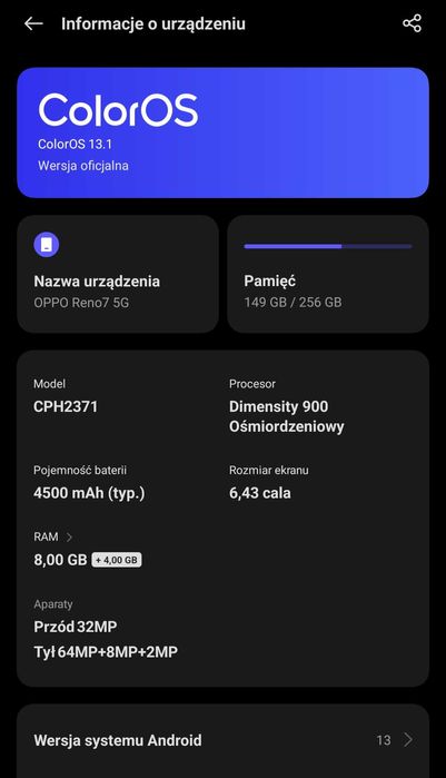 Telefon Oppo Reno 7 5G 8/256
