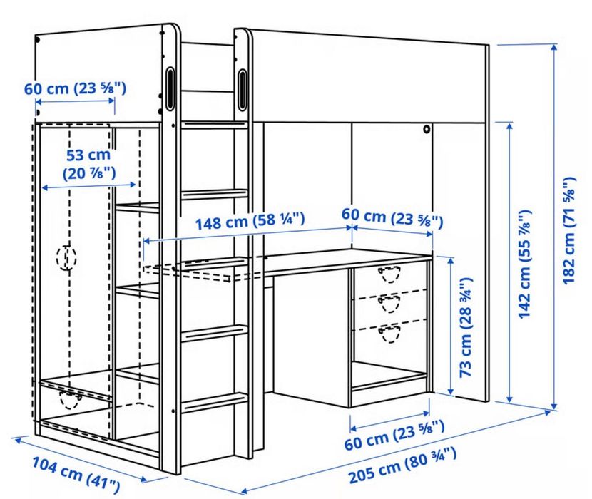 Vendo quarto completo Ikea (ou móveis individuais)