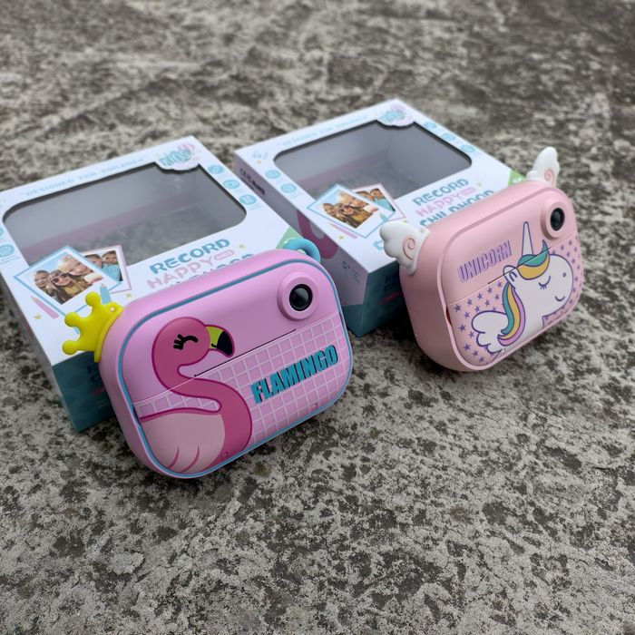 Дитячий фотоапарат миттєвого друку YT008 PINK FLAMINGO із підтримкою