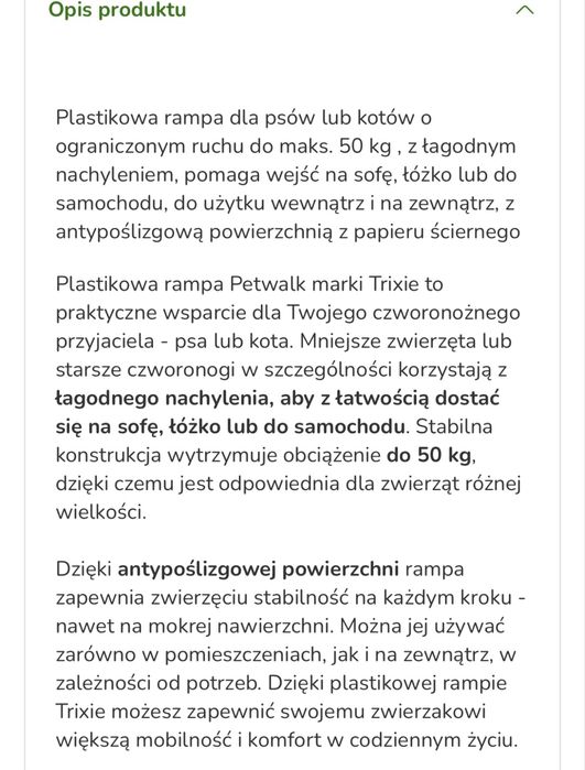 Rampa dla psa trixie