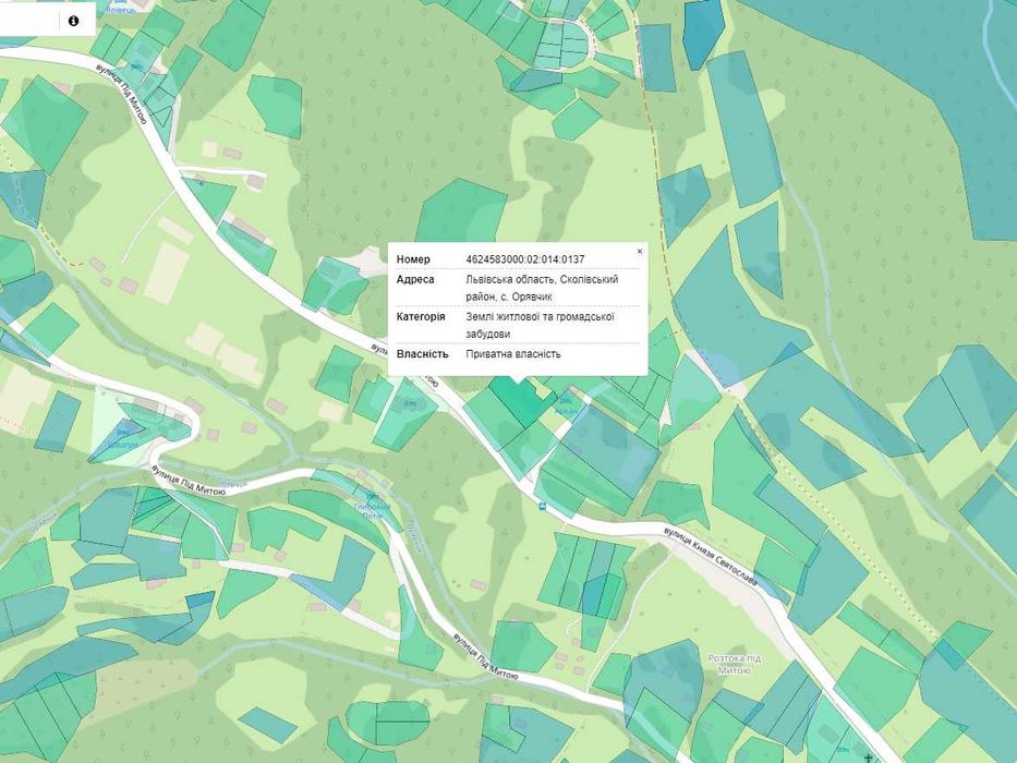 Продаж земельна ділянка 20 сот. вул. Князя Святослава с. Орявчик