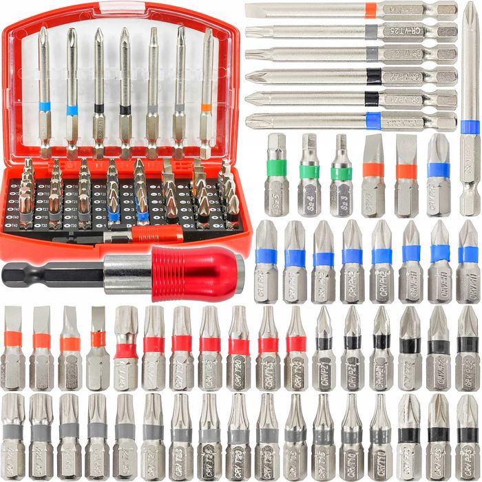 Zestaw bitów kluczy imbusowych torx DO WKRĘTARKI + UCHWYT