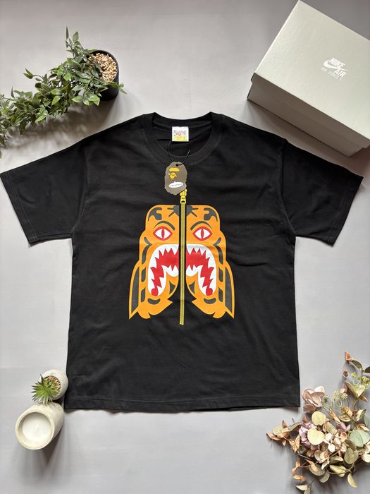 ‼️РОЗПРОДАЖ‼️ Футболка Bape Tiger / Бейп тайгер / бейп тигр / бейп с тигром / бейп з тигром чорна / біла