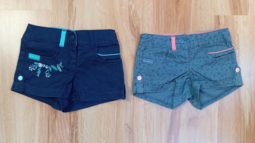 2x szorty/krótkie spodenki Quechua, rozmiar 86/92