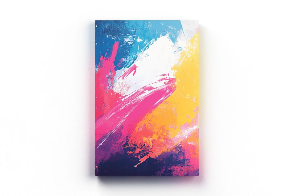 Kolorowy Abstrakcyjny Obraz na Płótnie 50x70 do Wnętrz